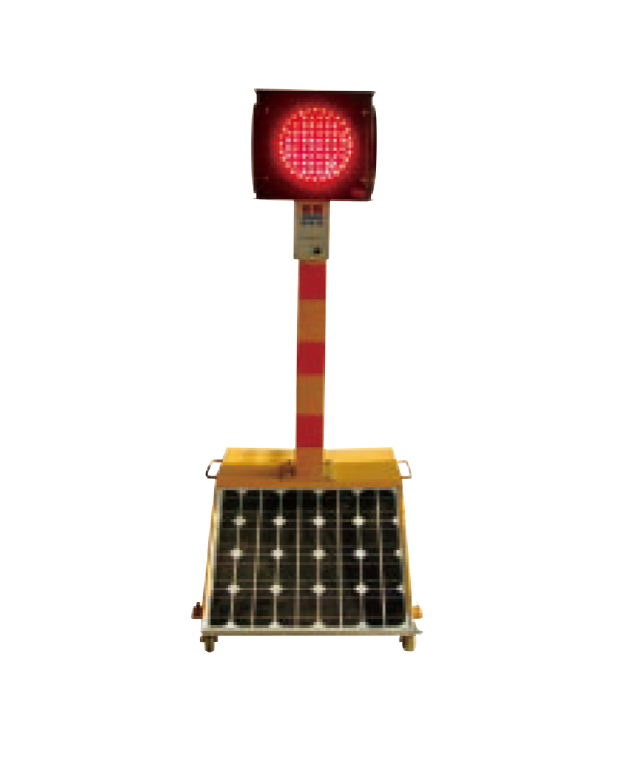 LED solar-powered traffic signal warning light